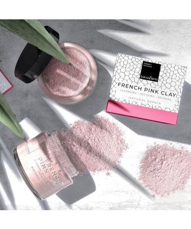 French Pink Clay Mask 50g - Detox & Anti-Aging Toner for All Skin Types - Natural Cosmetic Facial Care - Buy Online on GoSupps.com