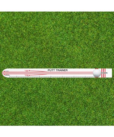 XINGGM Golf Putting Alignment Training Aid for Putting Green | Indoor & Outdoor Golf Putting Trainer,Come with Golf Ball & Putting Ring Plastic Putting Alignment Rail
