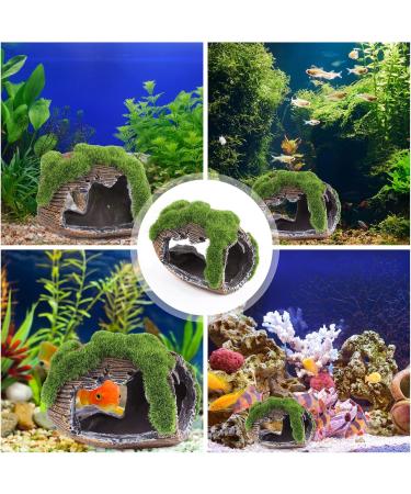 Shop Aquarium Decoration - Realistic Moos Deko Resin Cave Ornament for Fish & Shrimp | 3.34 x 2.55 x 2.75 inches - B-green - Buy Online on GoSupps.com