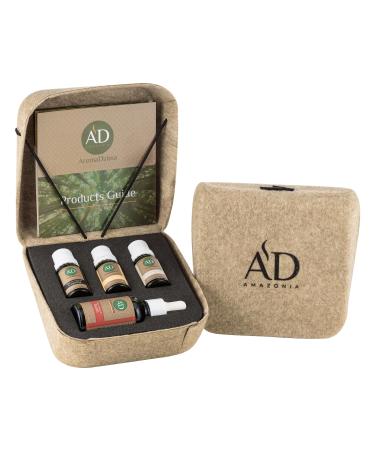 Amazonian Rainforest Essential Oil Kit | Breu Branco Copaiba & Priprioca | 4 Pure Oils 2 Ounces | Traditional Healing from The Amazon Rainforest | Sustainable Gift Set