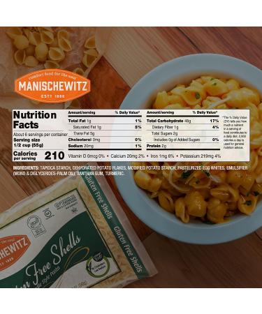 Manischewitz Gluten Free Shells 12oz (3 Pack) - Yolk Free, Low Sodium, Kosher for Passover & Year Round - Buy Online on GoSupps.com