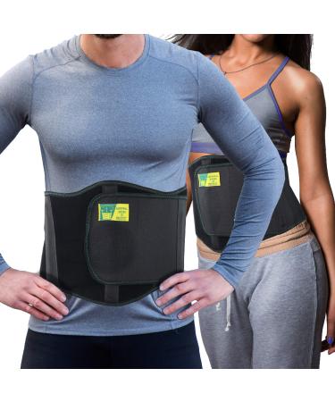 Ergonomic Umbilical Hernia Belt  Abdominal Binder for Hernia Support  Umbilical Navel Hernia Strap with Compression Pad  Ventral Hernia Support for Men and Women - Standard (24-44 in)