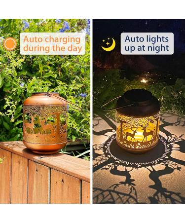 Hummingbird Solar Lanterns Outdoor Waterproof Hanging Solar Lights Hummingbird Gifts for Women Men Metal Bird Decorative LED Lanterns for Yard Patio Lawn Tabletop Pathway Landscape Garden Decor 2 Pack Deer Hummingbird - Buy Online on GoSupps.com
