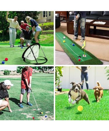 16-Pcs Colored Foam Practice Golf Balls for Indoor & Outdoor Use - Realistic Feel, Limited Flight - Perfect for Backyard, Kids - Includes Resealable Bag - 4 Colors - Buy Online on GoSupps.com