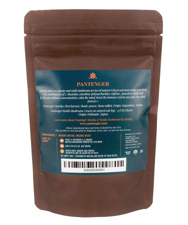 Pantenger Organic Matcha Green Tea Powder with Japanese Reishi Mushroom 2.12 OZ (60g) - USDA Certified - Buy Online on GoSupps.com
