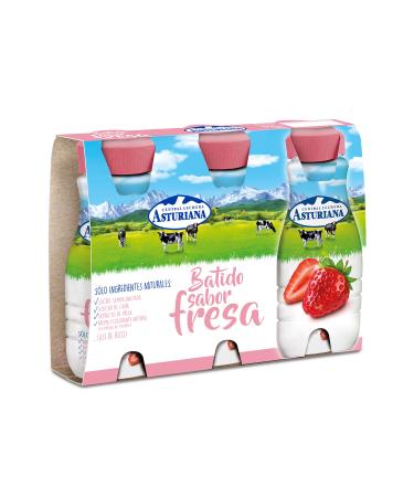 Central Lait Asturiana – Strawberry Bottle 200 ml (Pack of 3)