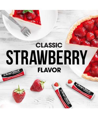 ChapStick Classic Strawberry Lip Balm Tubes - 0.15 Oz (Pack of 12) | Lip Care and Moisturizer - Buy Online on GoSupps.com