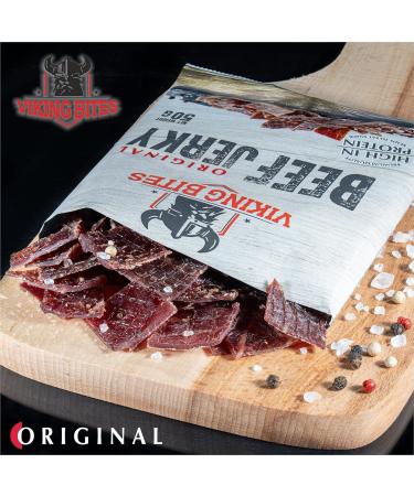 Viking Bites Beef Jerky Original 400 g (8 x 50 g) - Beef jerky - High protein meat snacks - Buy Online on GoSupps.com