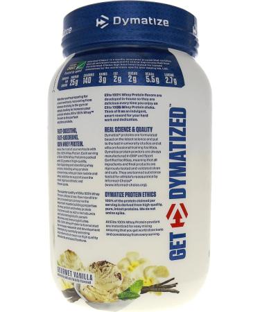 Dymatize Elite 100% Whey Protein Gourmet Vanilla - 2 lbs | Premium Protein Supplement for Muscle Growth & Recovery - Buy Internationally - Buy Online on GoSupps.com