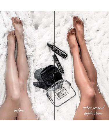 Organic Face Tanner Serum & Self Tanning Lotion Set with Mitt - Best Selling Self Tanners for Natural Sunkissed Glow - Buy Online on GoSupps.com