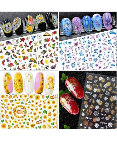 Nail Art Stickers: 24 Self-Adhesive Decals for Creative Nail Designs - Large Sheets Included | Nail Supplies Kit - Buy Online on GoSupps.com