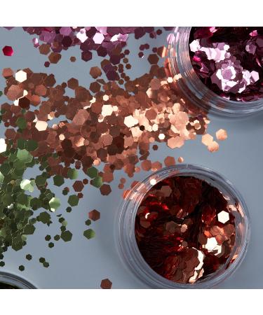 Moon Glitter Copper Bronze Chunky Glitter - 3g - Cosmetic Festival Makeup for Face, Body, Nails, Hair, Lips - Buy Online on GoSupps.com