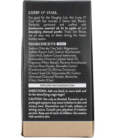 Pacha Soap Lump o Coal Salt Block 2pk - 10 OZ | Natural Skincare & Artisan Soap | International Shipping Available - Buy Online on GoSupps.com