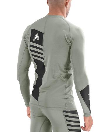 Anthem Athletics Reignite Jiu Jitsu Rash Guard - Men's Long Sleeve - Army & Black - MMA BJJ No Gi Grappling - Buy Online on GoSupps.com
