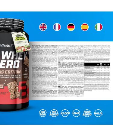 BioTechUSA Iso Whey Zero | Premium Whey Protein Isolate | Grass-Fed | Enzyme-Free | Sugar- and Gluten-free 908 g Speculoos - Buy Online on GoSupps.com