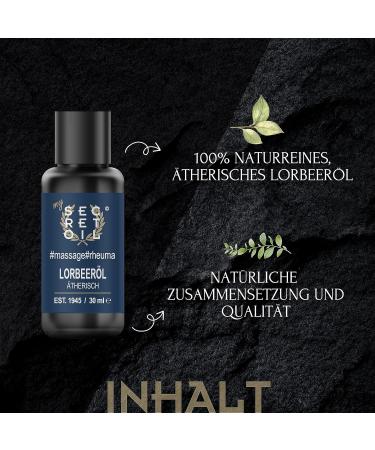 MYSECRETOIL 30ml Laurel Oil - 100% Natural Massage Oil for Rheumatism & Skin Diseases - High-Quality Essential Oil - Buy Online on GoSupps.com