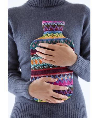 Buy Fashy 6757 Hot Water Bottle with Cover - 2.0L Brown-Pink 34x20 cm - Fast International Shipping to Peru - Buy Online on GoSupps.com