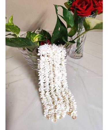 Pretty Charming White Artificial Hair Gajra - Soft Plastic Jasmin Flowers - Buy Online on GoSupps.com