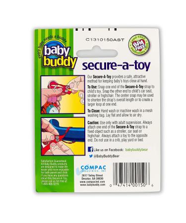 Baby Buddy 4 Piece Secure-A-Toy Set - White/Green/Grey - Buy Online on GoSupps.com