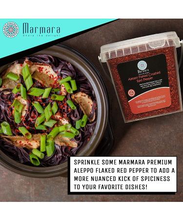 Marmara Foods Aleppo Flaked Red Pepper 8oz - Bulk All Natural Chili Flakes | Mild Heat Spice for Any Dish | No Preservatives & MSG-Free - Buy Online on GoSupps.com