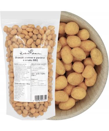 Kuchnia Zdrowia Smoked Barbecue Flavour Coated Peanuts Crispy Salty Snack (250g) | KUCHNIA ZDROWIA