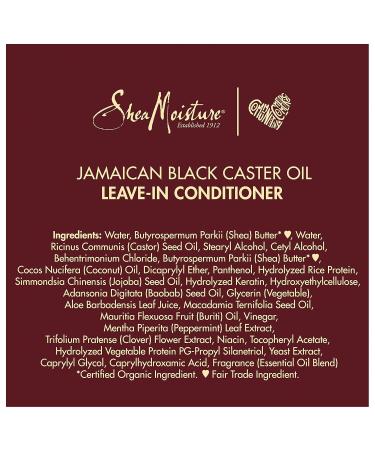 Shea Moisture Jamaican Black Castor Oil Leave-In Conditioner 11.5 oz - Odorless Hydrating Hair Care for All Hair Types - 1 Pack - Buy Online on GoSupps.com