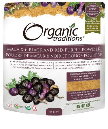 Organic Traditions Maca X-6 Black and Red-Purple 5.3 oz (150 g) - Buy Online on GoSupps.com