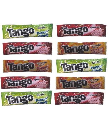 10 x Tango Popping Candy Sachets - Cherry Orange & Apple Flavours