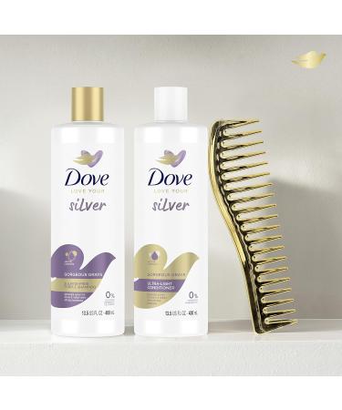 Dove Gorgeous Grays Shampoo lightweight system for hair volume & radiant shine with less brassiness sulfate free shampoo with biotin complex 400 ml - Buy Online on GoSupps.com