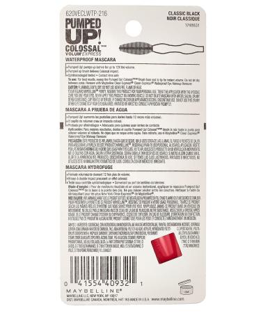 Maybelline Volum' Express Pumped Up! Colossal Waterproof Mascara - Classic Black 0.32 fl. oz - Buy Online on GoSupps.com