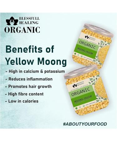 Blessfull Healing Organice Moong Yellow 2 lb (907 Gram) - Buy Online on GoSupps.com