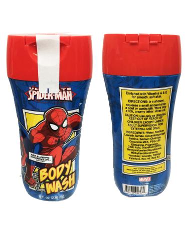 UPD Spider-Man Body Wash Fruit Scented Red-Watermelon 8 oz Multicolor (CSM10080)