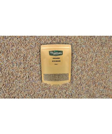 Organic Rye Grain 500g - Whole Grain, Vegan, Raw, GMO-Free - Ideal for Baking and Cooking - Thames Organic - Buy Online on GoSupps.com
