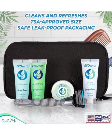 EcoEarth Hotel Toiletries Bundle - 125 Mini Guest Amenities Set | Spring Breeze 5-Piece (Bar Soap Shampoo Conditioner Body Lotion Body Wash) - Ideal for eCommerce International Shipping - Buy Online on GoSupps.com