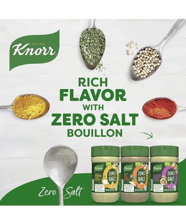 Knorr Zero Salt Beef Bouillon Powder - 2.6oz | Natural Flavor with No Artificial Flavors or Preservatives - Perfect for Sauces, Gravies, and Soups - Buy Online on GoSupps.com
