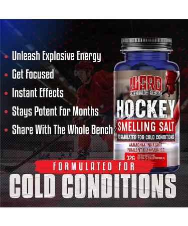 Ward Hockey Smelling Salts - Stronger Than Ampules for Cold Temperatures - Skate Faster, Shoot Harder, Win More! Ammonia Inhalant Developed for Hockey - Buy Online on GoSupps.com