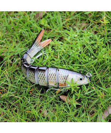 TRUSCEND Multi Jointed Swimbaits - Lifelike Fishing Lures for Bass Trout - Slow Sinking Bionic Swimbaits - Freshwater and Saltwater - A1-5.5inch - 0.95oz - Buy Online on GoSupps.com