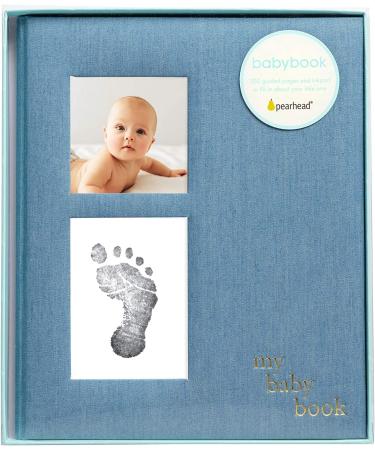 Pearhead Blue Chambray Baby Book | Gender Neutral Baby Journal & Photo Album - Buy Online on GoSupps.com
