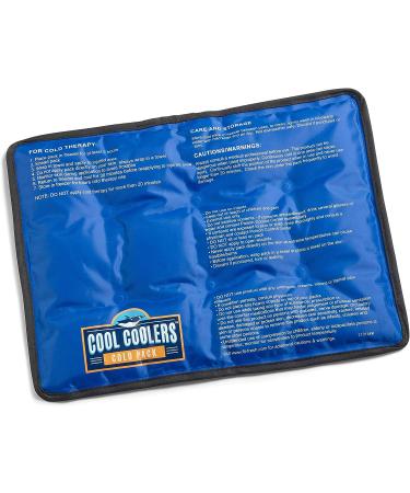 Cool Coolers Flexible Gel Ice Pack Standard Large - Reusable Cold Compress for Sore Muscles, Bruising, and Swelling - 11x14.5 Inch - 2 Count - Buy Online on GoSupps.com