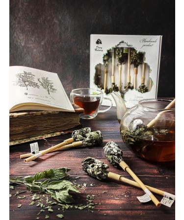 Organic Mint Refreshment Herbal Tea Sticks Handmade Bio Product Gift Set Strong mint plant aroma Refreshing effect Organic farming product - Buy Online on GoSupps.com