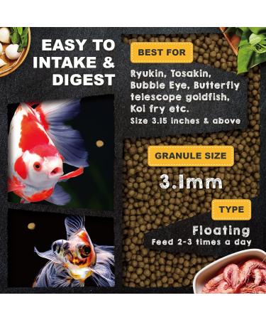 Ultra Fresh Floating Goldfish Food - Color Enhancing All Natural Premium Pellets | 4.6 oz for Clear Water & Balanced Diet - Buy Online on GoSupps.com