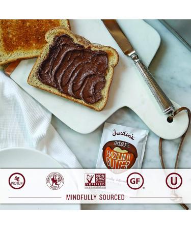 Justin's Chocolate Hazelnut & Almond Butter Squeeze Packs - Organic Gluten-Free Responsible Sourcing - 1.15 Ounce (Pack of 10 - Buy Online on GoSupps.com