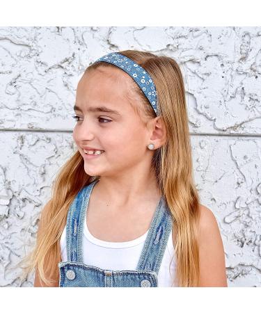 FROG SAC 5 Denim Non Slip Headbands for Girls - Adjustable Elastic Hair Accessories for Kids - Birthday Party Favors - Buy Online on GoSupps.com