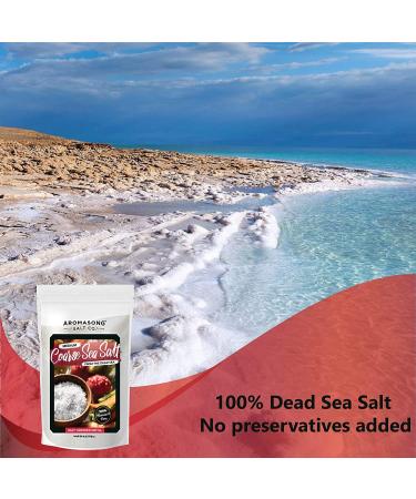 Aromasong 100% Natural Coarse Sea Salt 2.43 LBS Resealable Bag - Dead Sea Salt, Unrefined, Gluten-Free - Perfect for Cooking & Pickling - Buy Online on GoSupps.com