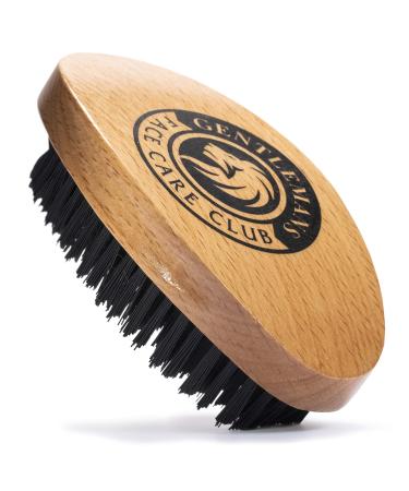 Vegan Friendly Beard Brush For Men - 100% Cruelty Free Non Animal Hair - Synthetic Bristle With Natural Beech Wood Handle - Shape And Style Your Beard + Use With Beard Oil Balm Or Wax