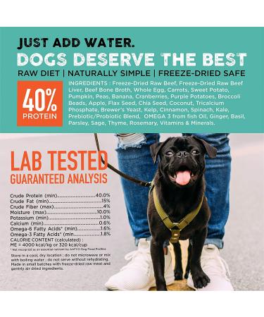 Nature's Diet Simply Raw Freeze-Dried Whole Food Meal - 18 Lbs of Fresh Raw Food with Muscle, Organ, Bone Broth, Superfoods, and Omega 3-6-9 - Buy Online on GoSupps.com