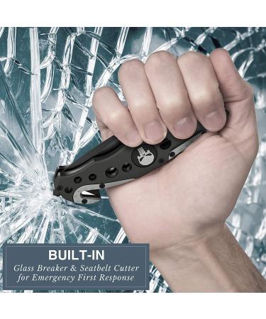 Swiss Safe 3-in-1 Tactical Knife for Military & First Responders - Navy SEAL Black - Buy Online on GoSupps.com