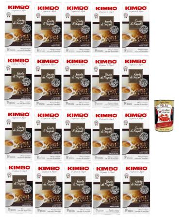 Kimbo Gusto Di Napoli caffe' italiano Caff Macinato Italian Caf moulu convient pour cafeti re Moka Lot de 20x 250 gr + Italian Gourmet polpa 400g