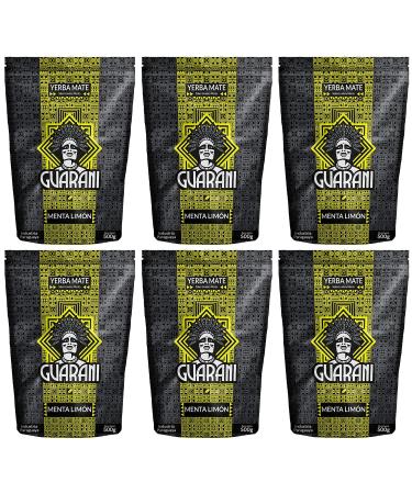 Guarani Elaborada Menta Limon Guarani Menta Limon Yerba mat du Paraguay Fort rafra chissement Yerba mat la menthe et au citron 3000g (6x500g)