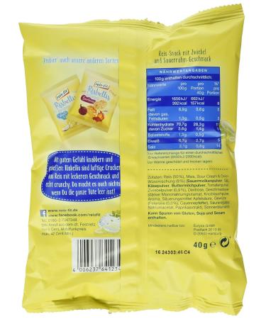 Reis-Fit Risbellis Rice Crackers Sour Cream & Onion - 4 Pack (4 x 40g) | Delicious Gluten-Free Snack for International Shipping - Buy Online on GoSupps.com